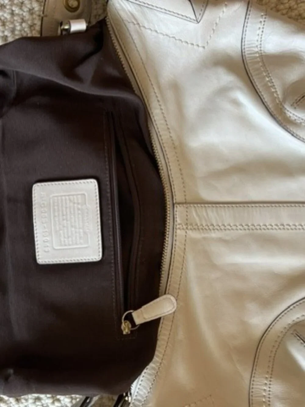 Coach Ivory Soho Hobo Handbag